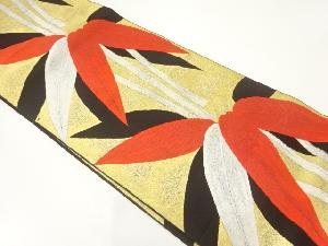 アンティーク　竹笹模様織出し袋帯（材料）